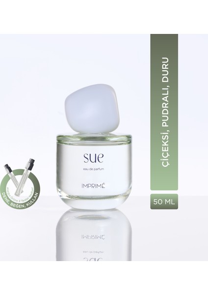 Sue Edp Kadın Parfüm 50ML | Çiçeksi & Pudralı | Şakayık, Limon, Gül, Müge, Manolya, Misk
