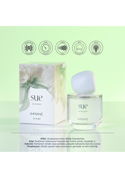 Sue Edp Kadın Parfüm 50ML | Çiçeksi & Pudralı | Şakayık, Limon, Gül, Müge, Manolya, Misk modelleri