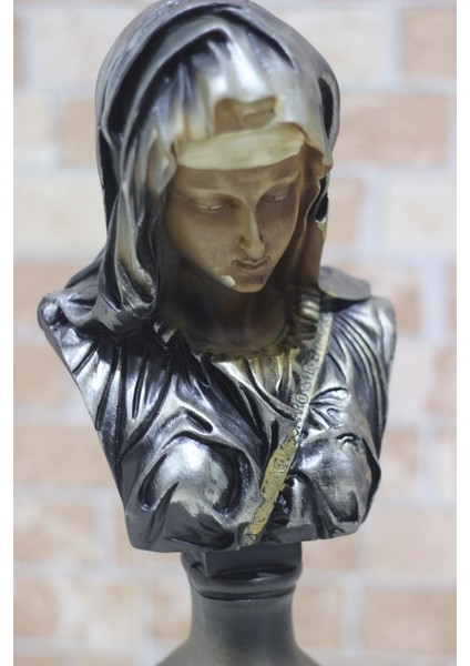 Eskitme Siyah Meryem Ana Büst Heykel Obje 43CM ART0020 fiyatları