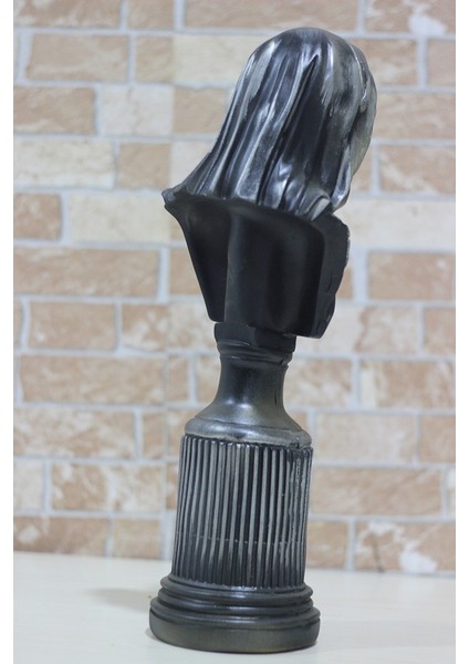 Eskitme Siyah Meryem Ana Büst Heykel Obje 43CM ART0020 indirimleri