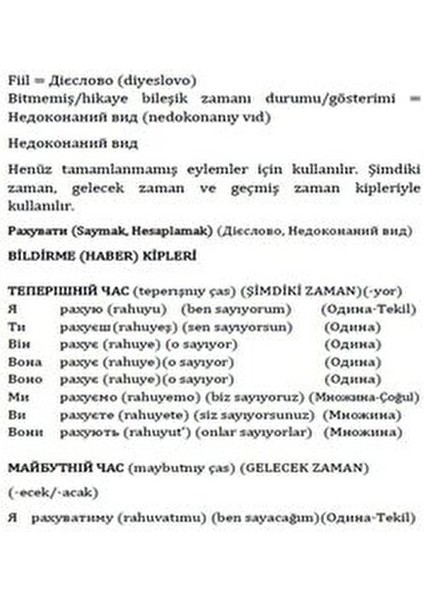 Ukraynaca Öğren Türkçe Konu Anlatımlı Mesleki Hazırlık Kitabı 178 Sayfa