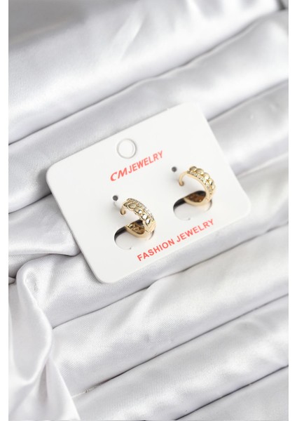 14K Gold Renk Kaplama cm Kadın Küpe