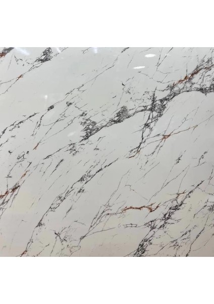 Beyaz Mermer Desenli Yapışkanlı Kaplama Kağıdı Büyük Boy 5 Metre