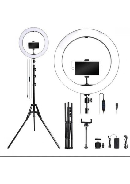 Kumandalı, Işıklı, Ayaklı Youtuber, Tiktok Çekim Telefon Tutucu, Influencer Makyaj Işığı 70 cm ile 210 cm Yükseklik fiyatları