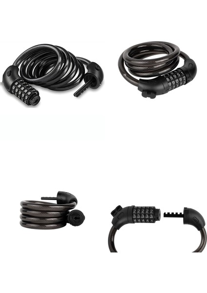 Şifreli Bisiklet Kilidi 16 mm Kalınlık 160 cm Scooter Motosiklet Kilidi - Çelik Kablo 722480 modelleri