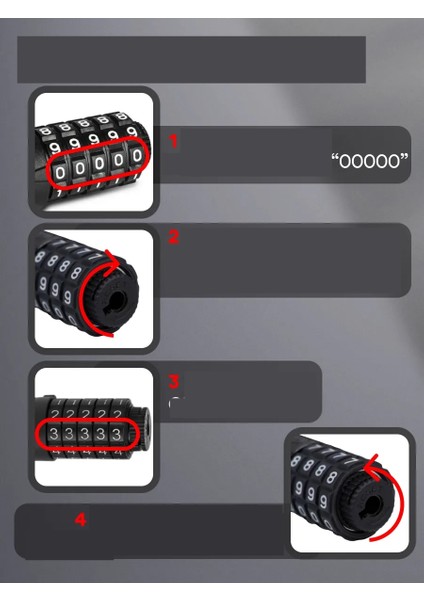 Şifreli Bisiklet Kilidi 16 mm Kalınlık 160 cm Scooter Motosiklet Kilidi - Çelik Kablo 722480