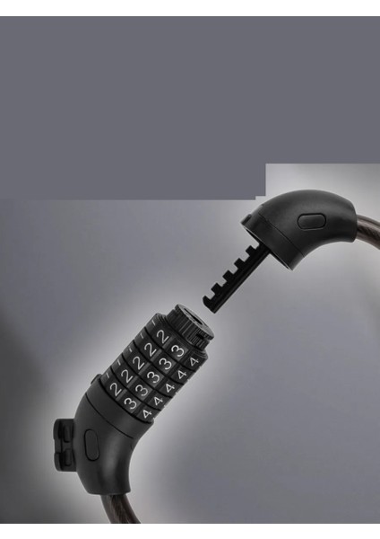 Şifreli Bisiklet Kilidi 16 mm Kalınlık 160 cm Scooter Motosiklet Kilidi - Çelik Kablo 722480