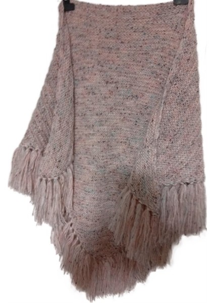 El Örgüsü Kırçıllı Pudra Orta Boy Şal fiyatları