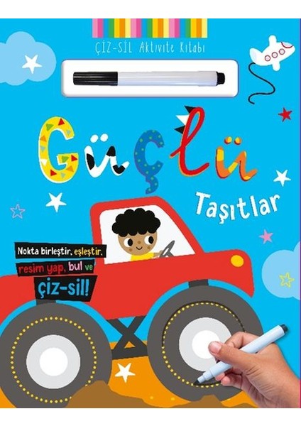 Çiz – Sil Aktivite Kitabı Güçlü Taşıtlar