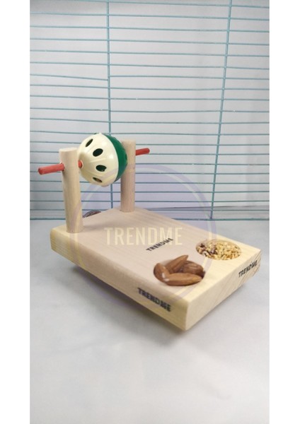 Trendme Ahşap Zilli Top Tünekli Yemlik fiyatları