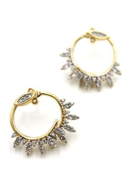 Taşlı Vip Küpe - Altın fiyatları