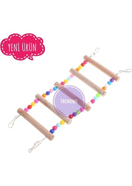 Trendme Plastik Boncuklu Kuş Merdiveni ( 5 Basamaklıdır. )