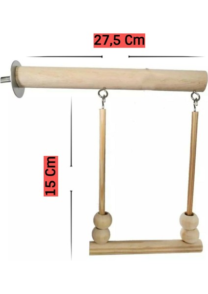 Uniq Bird Toys Ahşap Vidalı Tünekli Salıncak (Büyük Boy) modelleri