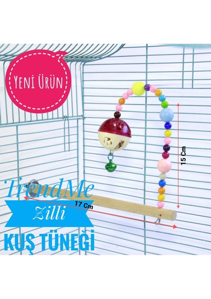 Trendme Zilli Boncuklu Toplu Kuş Tüneği Oyuncak Muhabbet , Finch Vb fiyatları