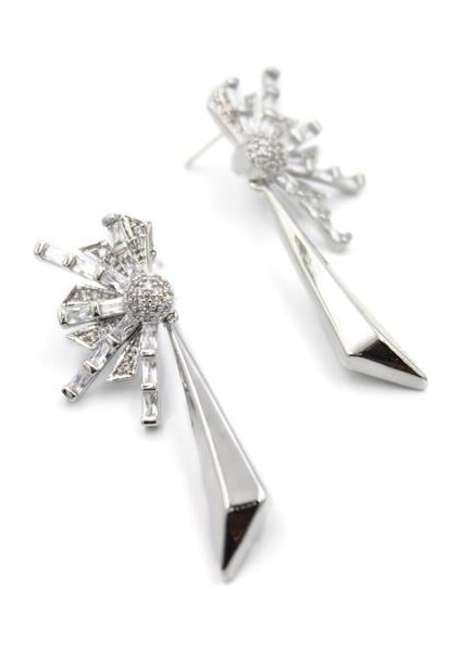 Taşlı Sallantılı Küpe - Gümüş fiyatları