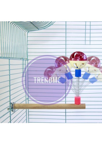 Trendme Yaylı Esnek Kuş Tünek Top Zil ( Muhabbet Finc Vb ) fiyatları