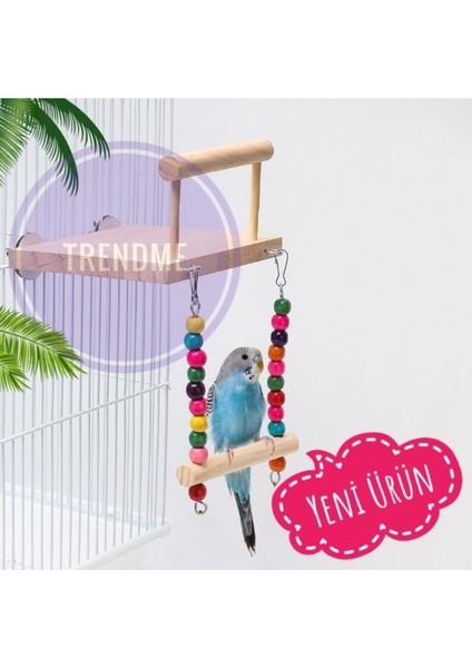 Trendme Boncuk Salıncaklı Zilli Kuş Oyun Parkı