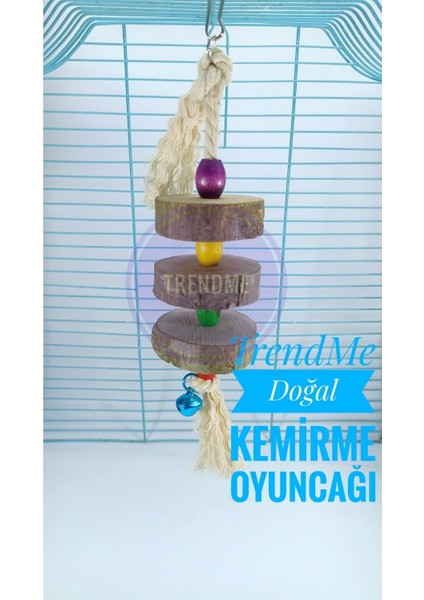 Trendme Doğal Zilli Kuş Kemirme Oyuncağı