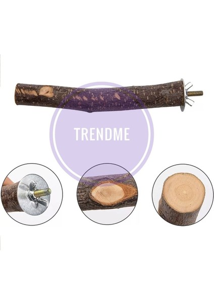 Trendme Doğal Papağan Kuş Tüneği 20 cm (Sultan, Paraket)