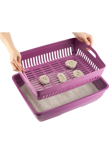 Süzgeçli Açık Kedi Tuvaleti