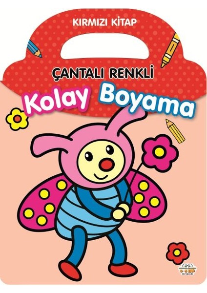 Çantalı Renkli Kolay Boyama- Kırmızı Kitap