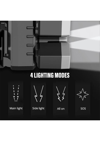 212 Model Şarjlı 5 LED 4 Modlu Cob LED Avcı Balıkçı Kamp Süper Kafa Lambası fırsatları