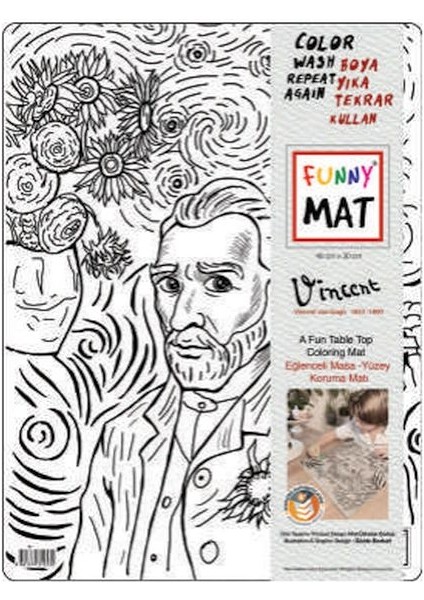 Funny Mat - Vıncent Van Gogh 30 x 40 cm