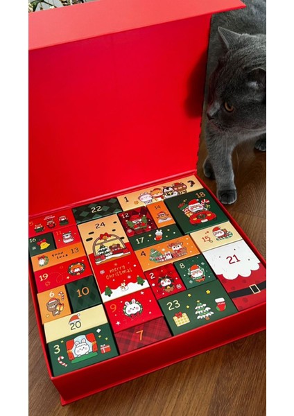 🎄 24 Bölmeli Boş Advent Calendar Kutusu – Yeni Yıl & Noel Hediye Kutusu 🎁 | Sürpriz Kutusu | Şık ve Dayanıklı Tasarım fiyatları