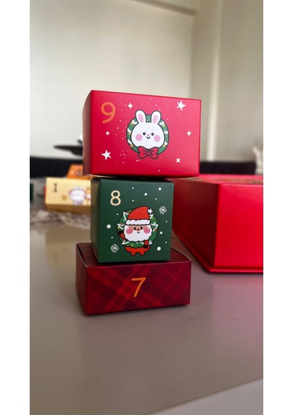 🎄 24 Bölmeli Boş Advent Calendar Kutusu – Yeni Yıl & Noel Hediye Kutusu 🎁 | Sürpriz Kutusu | Şık ve Dayanıklı Tasarım modelleri
