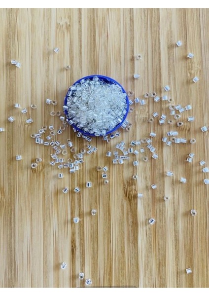 Üçgen Kristal Boncuk. Yazma ve Şal Oyalama, Havlu, Abiye ve Gelinlik El Işleme 2,2mm. 40GRAM. Gümüş. modelleri