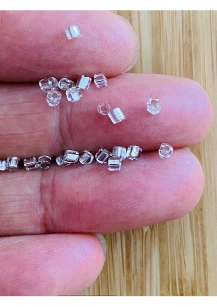 Üçgen Kristal Boncuk. Yazma ve Şal Oyalama, Havlu, Abiye ve Gelinlik El Işleme 2,2mm. 40GRAM. Gümüş. fırsatları
