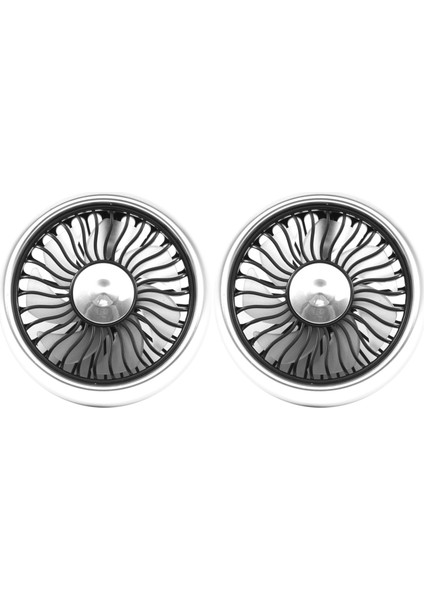 2x 3 Hız Ayarı USB Araç Fanı 5V Elektrikli Araç Fanı Renkli Işık Soğutma Fanı (Yurt Dışından)