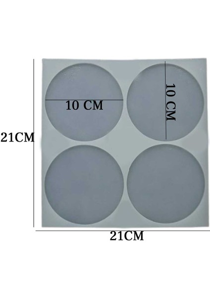 Epoksi Bardak Altlığı 10 cm Yuvarlak 4 Lü fiyatları