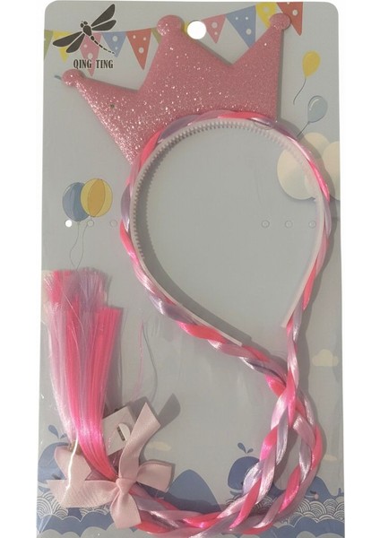 Işıklı Örgülü Kız Çocuk Taç