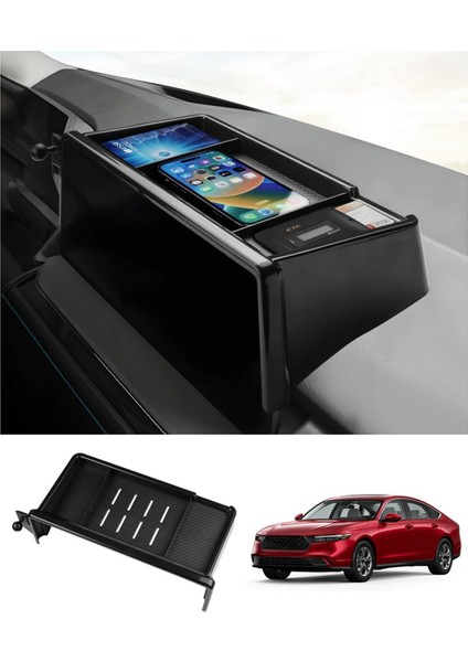 Honda Accord 2023 2024 Için Gösterge Tablosu Tepsisi (12 3 Inç Dokunmatik Ekrana Uygun) Orta Konsol Dash Organizer Aksesuarları (Yurt Dışından) modelleri