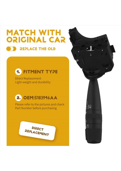 Araba Turn Sinyal Switch Far Anahtarı 5183946AA Dodge Yolculuğu Için Jc 2009-2010 Chrysler Pt Cruiser 2006-2010 (Yurt Dışından) indirimleri