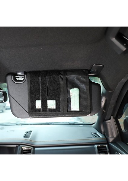 Ford Ranger Için 2015-2021 Sun Visor Depolama Çantası Güneş Vizör Organizatör Çok Fonksiyonlu Depolama Rafı Araç Aksesuarları (Yurt Dışından) fırsatları