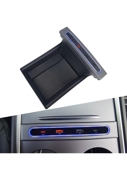 USB LED Hub Şarj Cihazı Tesla Model 3 Model 3 Model Y 2021 2022 2023 Aksesuarlar Için (Yurt Dışından) fiyatları