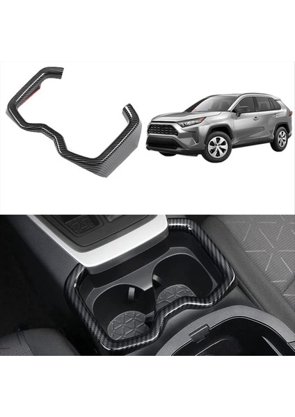 Karbon Fiber Iç Merkez Konsol Kupası Tutucu Çerçeve Kapak Içecek Tutucu Toyota Rav4 2019-2023 (Yurt Dışından) fırsatları