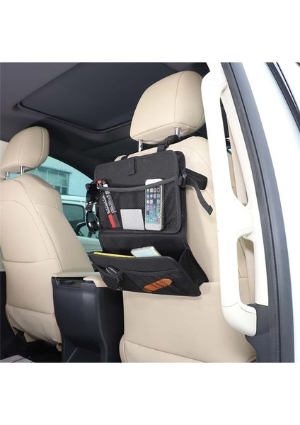 Toyota Sienna Için 2022 2022 2023 Katlanabilir Masa Tepsisi Tutucu Organizatör Seyahat Aksesuarları ile Araba Arka Koltuk Organizatörü (Yurt Dışından) fırsatları