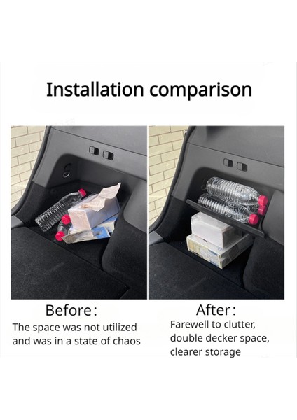 Tesla Model Y 2021-2023 Bagaj Depolama Bölümü Bagaj Kapağı Yan Depolama Organizatör Tepsi Aksesuarları (Normal) (Yurt Dışından) fırsatları