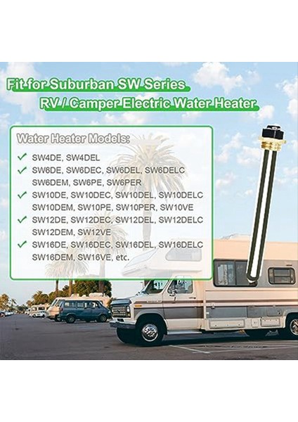 Banliyö Için Rv Sw Serisi Elektrikli Su Isıtıcı 520900 Su Isıtıcı Elemanları Isıtma Tüpü Anot Çubuk Isıtma Tüpü (Yurt Dışından) modelleri