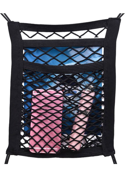 3 Katmanlı Araba Örgüsü Organizatör Uzanabilir Koltuk Arka Çanta Arka Koltuk Evcil Hayvan Çocuklarının Bariyeri Kargo Doku Çantası Tutucu Sürücü Depolama Netleme Torbası (Yurt Dışından) modelleri