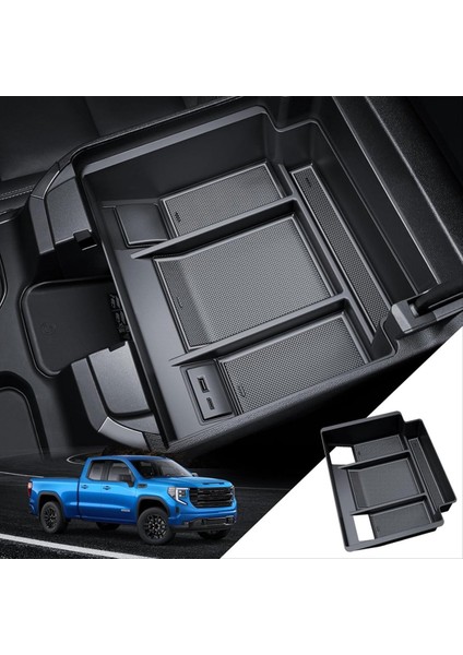 Chevrolet Için Silverado Gmc Sierra 1500 2022-2024 Merkez Konsolu Organizatör Koltuk Saklama Kutusu Tepsiye Aksesuarlar Ekle (Yurt Dışından) fiyatları
