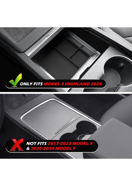 Tesla Model 3 Highland 2024 Aksesuar Kupası Tutucu Için Orta Konsol Organizatör Tepsisi Kol Kolçak Gizli Saklama Kutusu (Yurt Dışından) modelleri