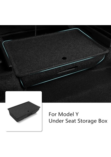 Tesla Model Y 2020 2021 2022 Flocked Keçe Tepsisi Gizli Saklama Kutusu Kapak Çöp Kutusu (Yurt Dışından) fiyatları