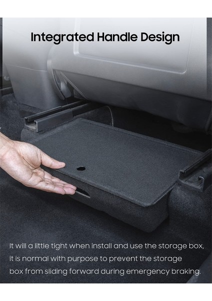 Tesla Model Y 2020 2021 2022 Flocked Keçe Tepsisi Gizli Saklama Kutusu Kapak Çöp Kutusu (Yurt Dışından) modelleri