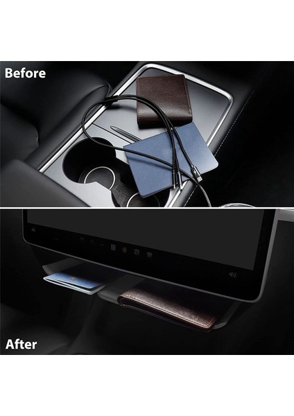 Tesla Model Y/3 2020-2023 Aksesuarlar - Ekran Tepsisi Merkez Konsolu Organizatör (Yurt Dışından) fırsatları