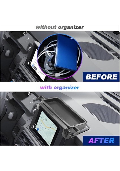 Toyota Tacoma Için Orta Konsol Gösterge Organizatör Tepsisi 2024 2025 Ekran (8 Inç) Saklama Kutusunun Arkasındaki Gösterge Paneli (Yurt Dışından) indirimleri