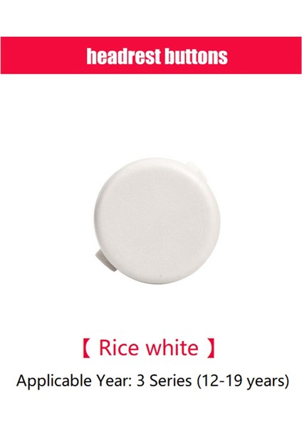 52107362619 Araba Arka Koltuk Başlık Düğmesi Düğmesi Ayar Anahtarı Bmw 3 Serisi F30 2012-2019 Kremsi Beyaz (Yurt Dışından)